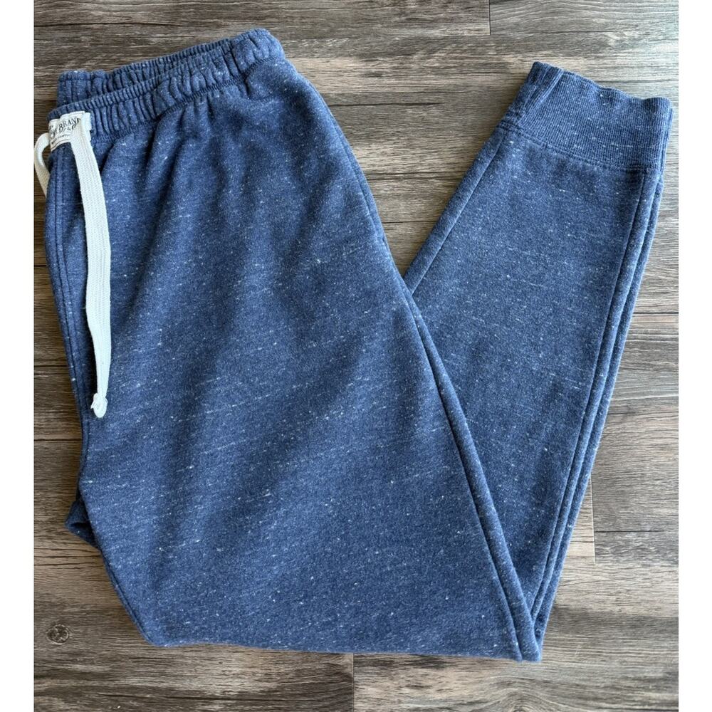 Lucky Brand Jogger Sweatpants Mens L Blue Heather Cotton Heavyweight Lounge